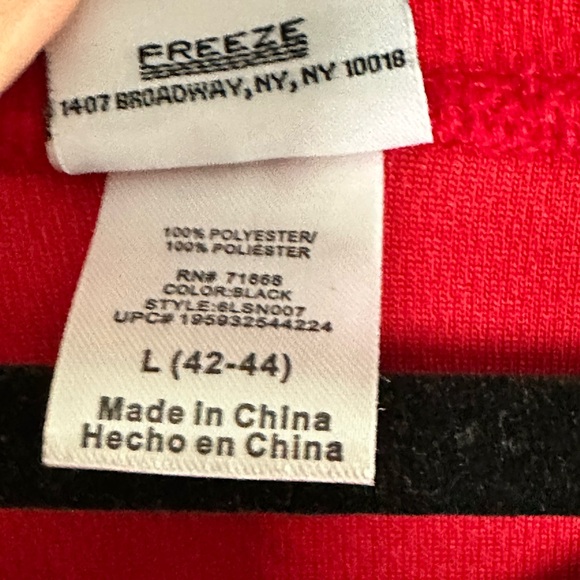 New Marvel DEADPOOL Mens Black Graphic Hockey Jersey Size L (42-44) Authentic - Picture 3 of 8